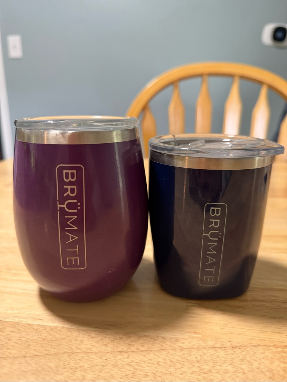 BrüMate Insulated Tumbler Bundle Wine Cup + Lowball Navy Purple